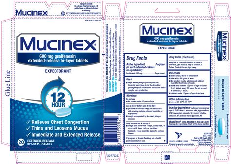Guaifenesin side effects (more detail). . Mucinex directions